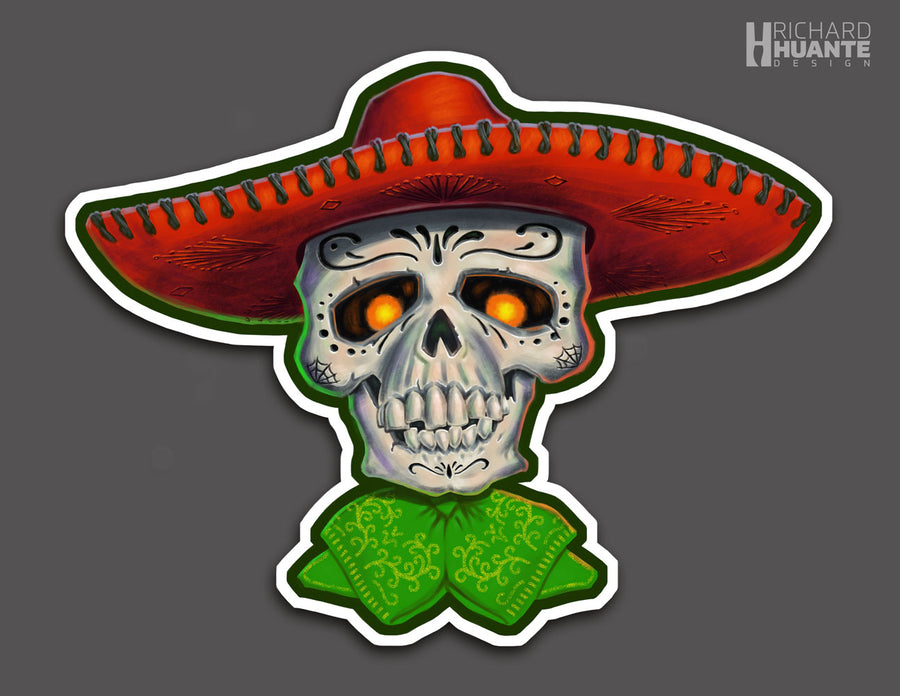 "Calavera Mariachi" Sticker